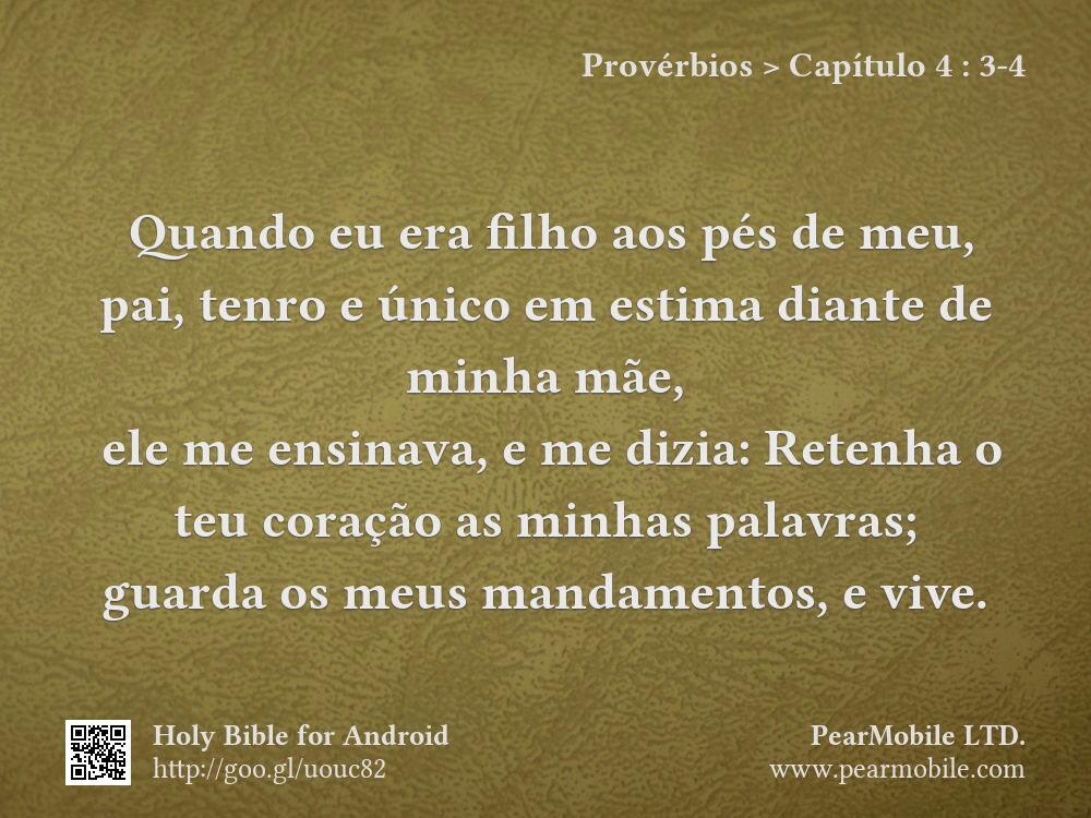 Provérbios, Capítulo 4:3-4